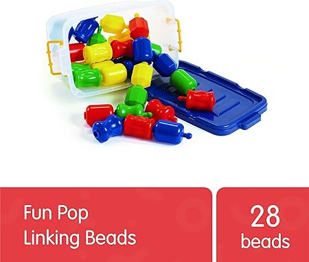 Amazon Excellerations Fun Popリンクビーズ 28ピース Item Funpop 赤ちゃん 幼児のおもちゃ おもちゃ