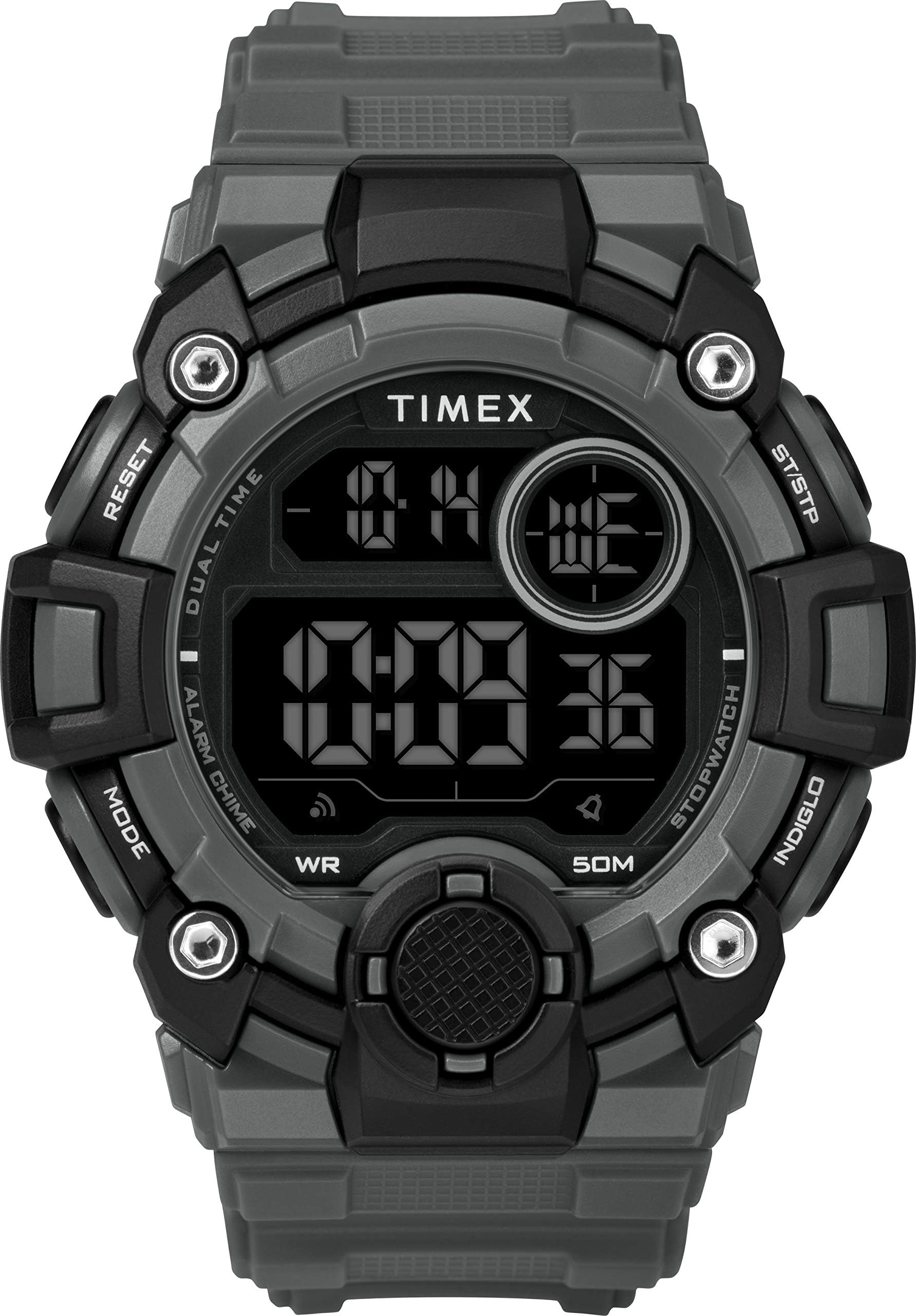 TimexMen's DGTL A-Game 50 mm Resin Strap Watch