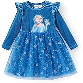 Disney Princess Frozen Minnie Mouse Dress Girls Sparkle Ruffle Tulle Tutu Birthday Party Fall Outfits Clothes Baby to Toddler