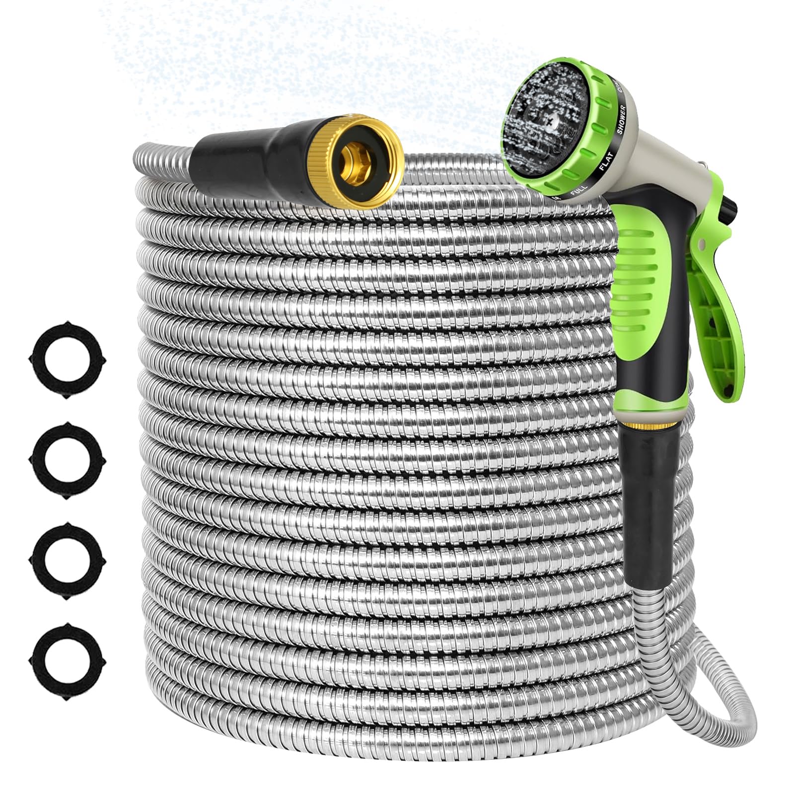 Photo 1 of ***SIMILAR *** Stainless Steel Metal 25FT Garden Hose Lightweight, Puncture & Rust Proof Heavy Duty Water Hose for Yard, RV, Garden, Outdoor