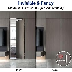 Hawaminent Upgraded Invisible Door Hinges 2 Silver
