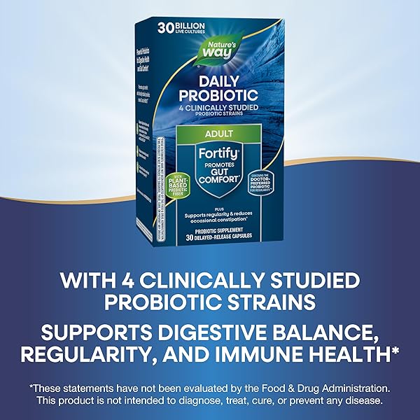 NW FORTIFY DAILY PROBIOTI SIZE 30EA NATURE’S WAY FORTIFY DAILY PROBIOTIC 30EA