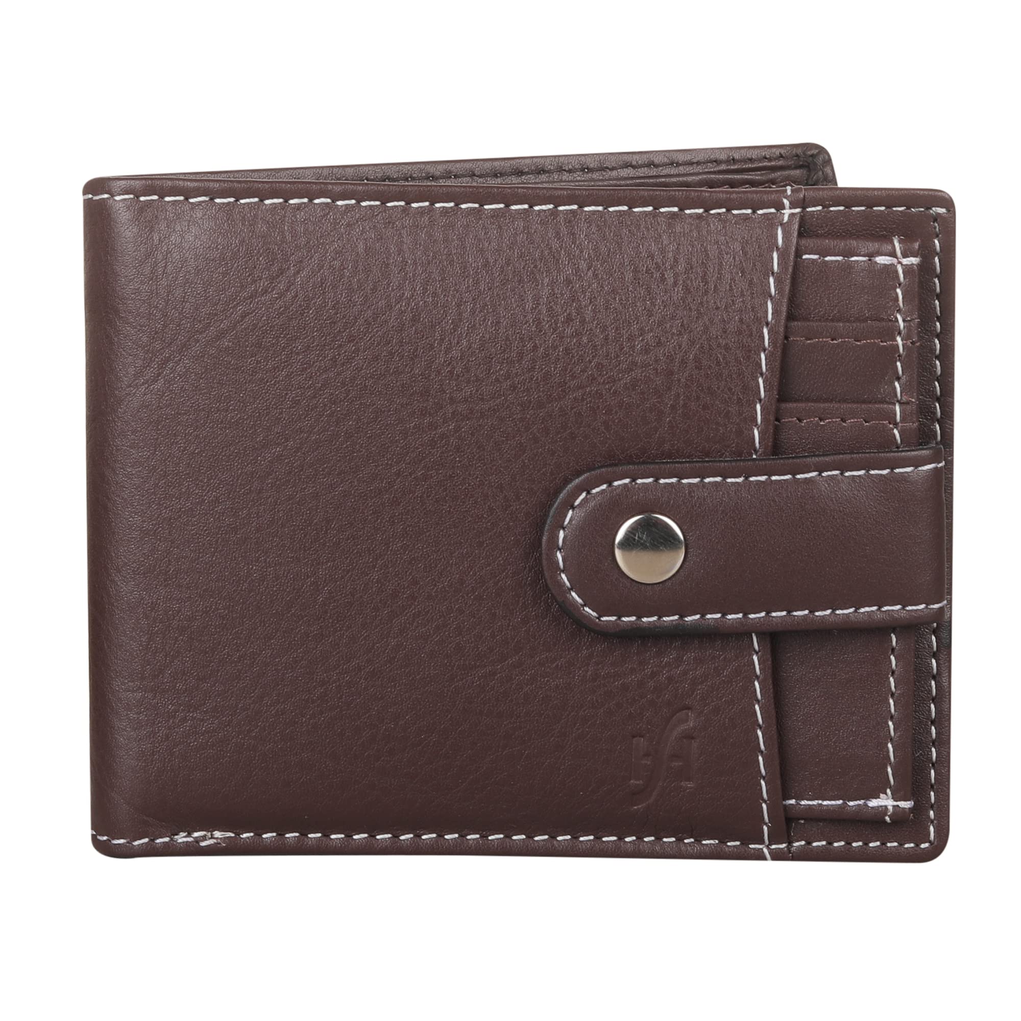 STARHIDE Men's Genuine Leather Bifold Wallet with Removable Slim Card Holder, RFID Blocking, Coin Pocket, 10 Card Slots, Black (Brown)