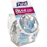 PURELL Advanced Hand Sanitizer Refreshing Gel, Clean Scent, 1 Fl Oz Travel Size Flip-Cap Bottle with Display Bowl (Pack of 36