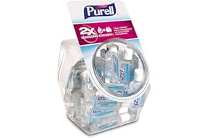 Purell Advanced Hand Sanitizer Refreshing Gel, Clean Scent, 1 Fl Oz Travel Size Flip-Cap Bottle with Display Bowl (Pack of 36), 3901-36-BWL