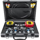 70M Digital Hydraulic Pressure Test Coupling Kit Hydraulic Pressure Gauge Kit for Excavator Construction Machinery 2 Gauges 2 Test Hoses 11 Couplings 700BAR/10000PSI/70Mpa