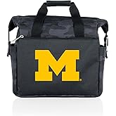 Picnic TIME NCAA Michigan Wolverines On The Go Lunch Bag Cooler, Soft Cooler Lunch Box, Insulated Lunch Bag, (Black Camo)