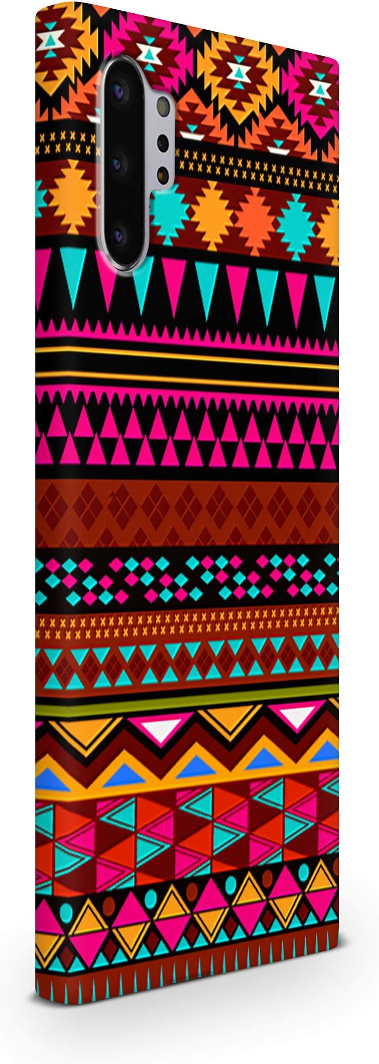Cover Affair Aztec Printed Designer Hard PC Slim Light Weight Back Cover Case Compatible with Samsung Galaxy Note 10 Plus (Pink & White & Blue & Black & Other) (G2-D81)