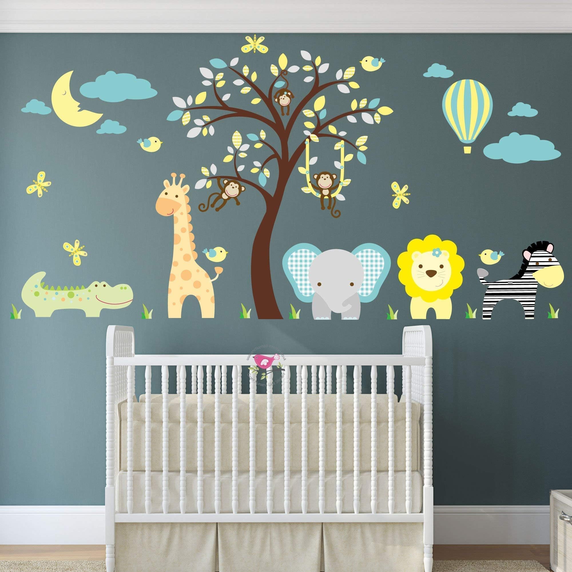 Jungle Wall Stickers for Bedrooms for Boys. Safari Nursery Wall Decals