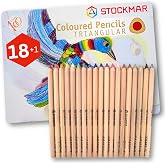 STOCKMAR Colored Pencils Triangular 18 Colors + 1 Graphite Pencil