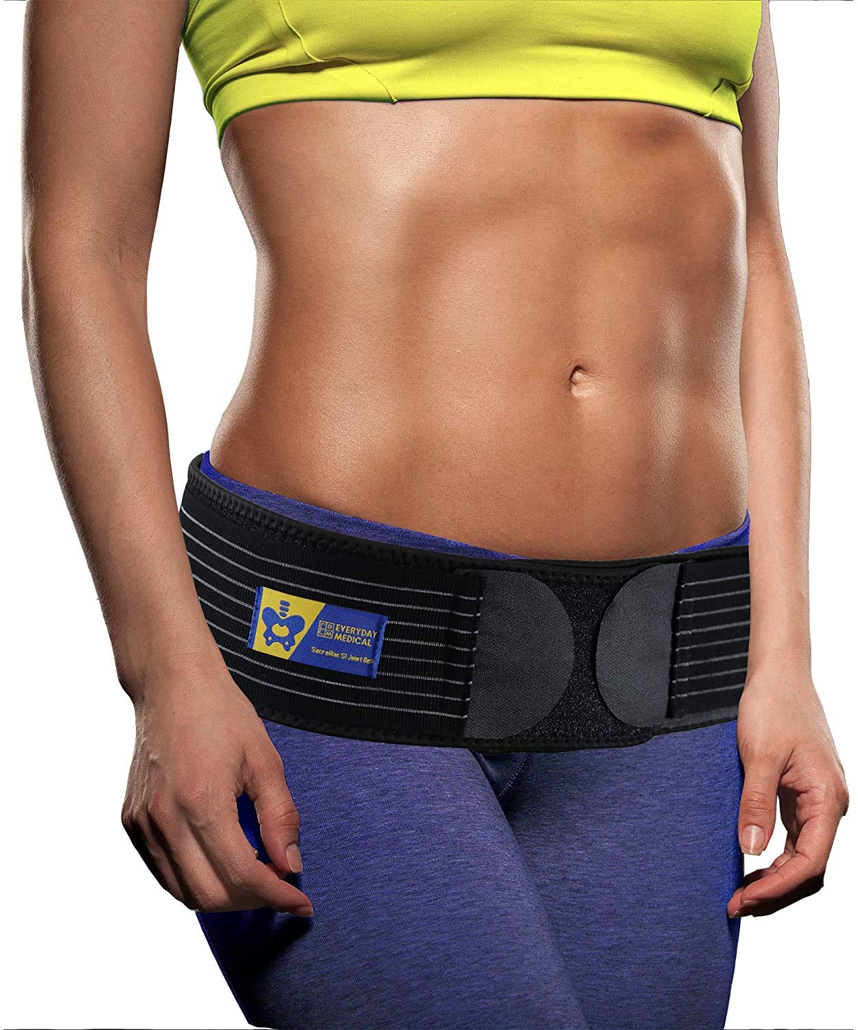EVERYDAY MEDICAL SI Belt - Sacroiliac Joint Belt for Men and Women I Hip Support Brace - Support and Alleviate Si Joint, Pelvis, Sacral, Sacrum, Hip and Sciatica Pain and Discomfort - Small/Medium