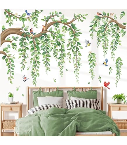 Autocollant Herbe Fleurs Autocollant Mural Decalmile - Herbe, Papillons, Fleurs | Déco Chambre Enfant, Salon, Plinthe Sticker Mural Enfant