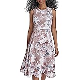 Calvin Klein Womens Sleeveless Pleated Skirt Crepe A-line Midi Dress