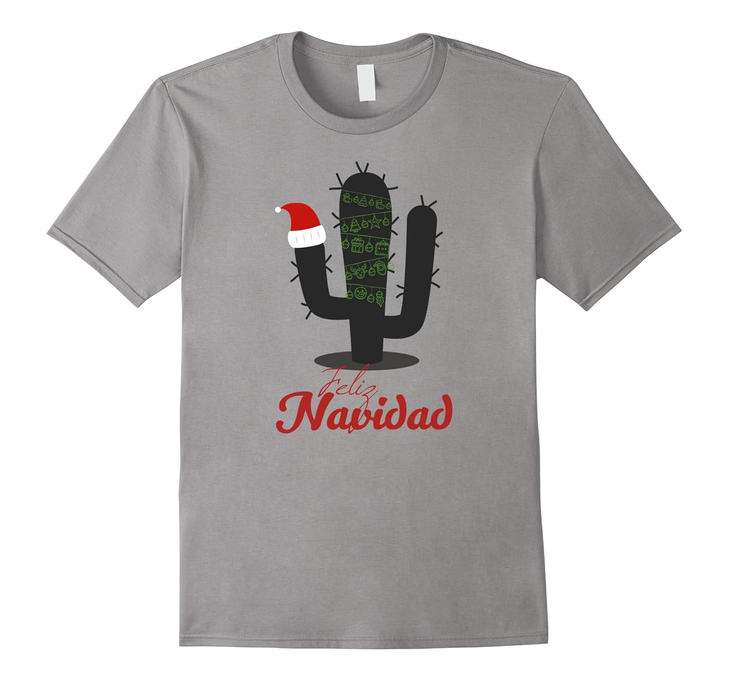 Feliz Navidad Cactus Tee Christmas Pajamas T-Shirt-ANZ