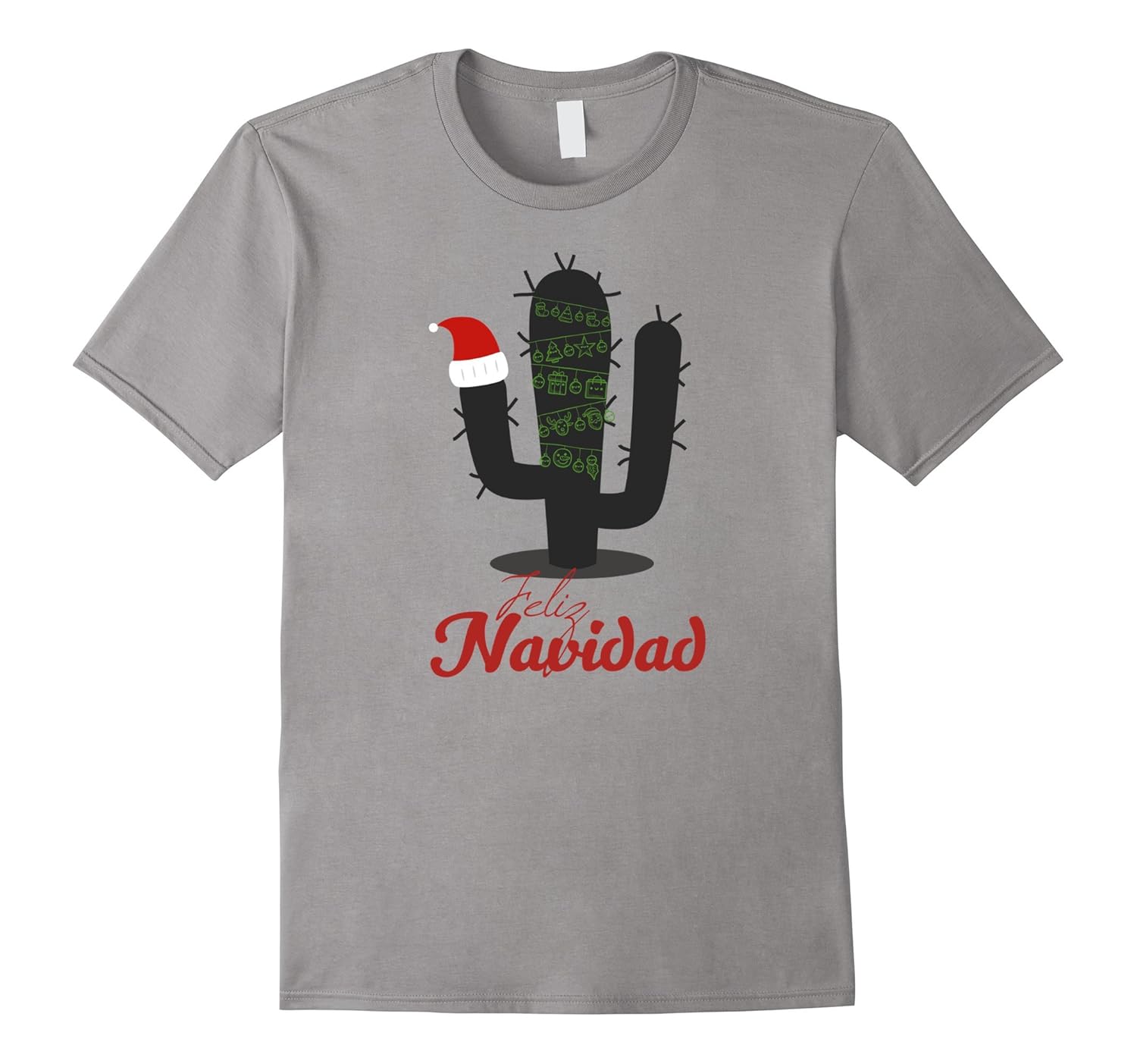 Feliz Navidad Cactus Tee Christmas Pajamas T-Shirt-Rose