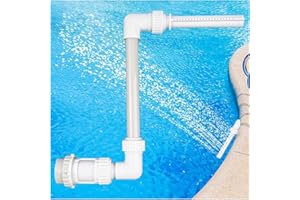 HFATMOS Pool Fountain for Swimming Pool, Adjustable Water Fun Sprinklers Above Inground Pools Decoration, Pool Waterfall Spray with Optional Adapter, Fit for 1.5 inches Pool Return Fittings