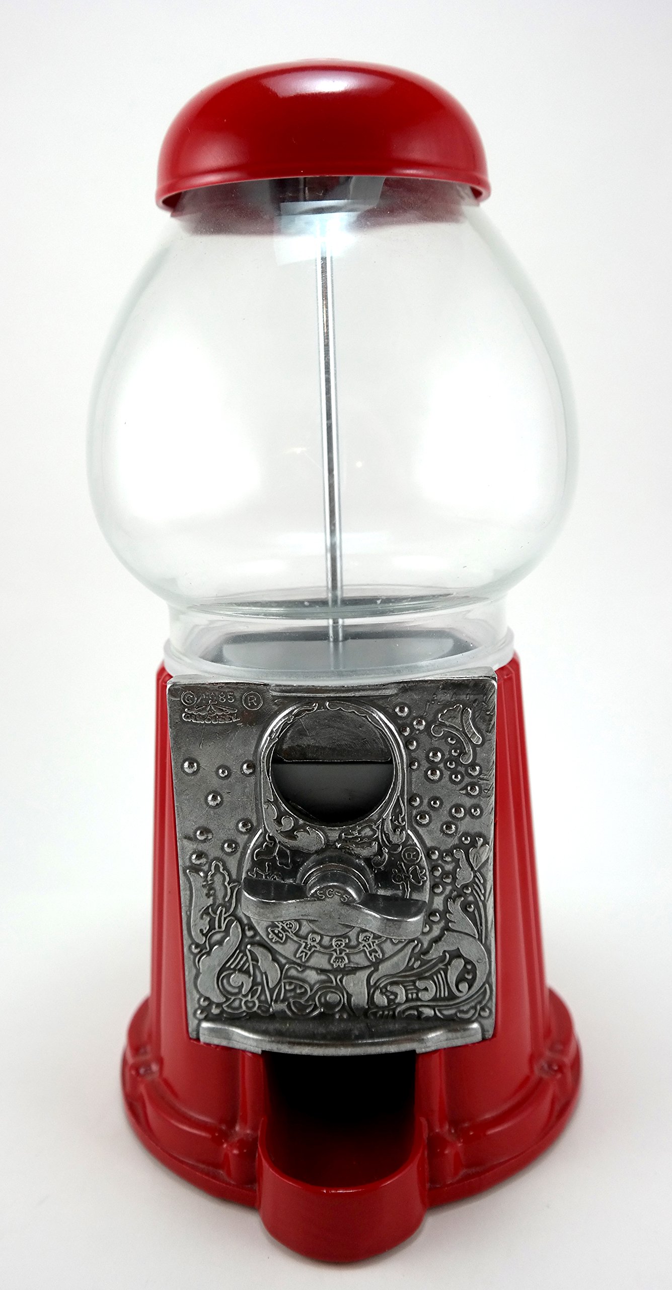 Carousel King Gumball Machine Bank, 15" tall Die cast Metal Glass