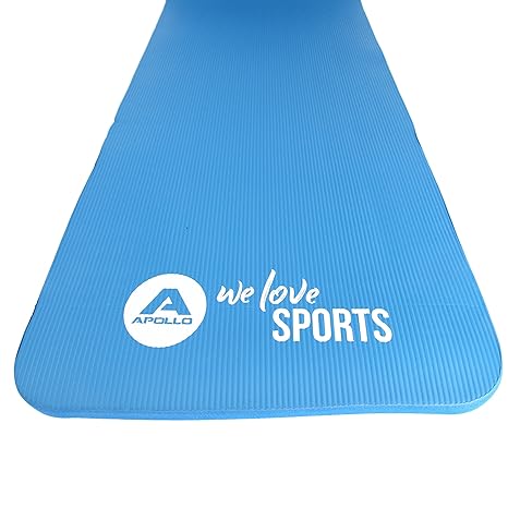 Apollo Fitnessmatte, große Gymnastikmatte mit Tragegurt aus hochwertigem NBR Schaumstoff