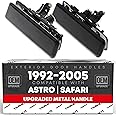 Exterior Front Driver & Passenger Door Handle Set - Compatible with 1992-2005 Chevrolet Astro, GMC Safari - Smooth Finish - Metal - OEM 15719666, 15719665, 77192, 77193, GM1310108, GM1311108