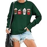 LAZYCHILD Christmas Tree Sweatshirt Women Merry Christmas Long Sleeve Shirt Pullover Top Xmas Holiday Sweatshirts
