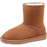 CAMEL CROWN Women’s Winter Snow Boots Warm Faux Fur Lined Boots Classic Slip On Ankle High Booties