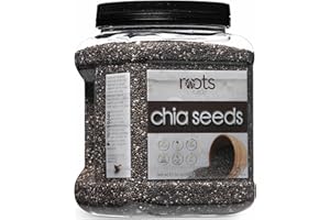 Roots Circle Non-GMO Chia Seeds | 1.3 Pound (Pack of 1) Raw Superfood, Vegan, Kosher, Nut & Gluten Free, Keto & Paleo Friendly | Add Omega 3 & Protein to your Salad, Smoothie, Oatmeal, & Acai Bowl