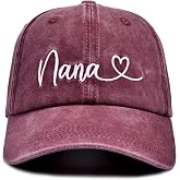 Jumsky Women's Nana Grandma Baseball Cap Adjustable Washed Dad Hat Snapback