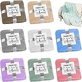 Buryeah 8 Pcs Fleece Throw Blanket Thank You Gift Inspirational Soft Coral Throw Blankets Decorative Fuzzy Lightweight Coral Blanket for Bed Couch Office Sofa Women Men, 39'' x 59'', 8 Colors
