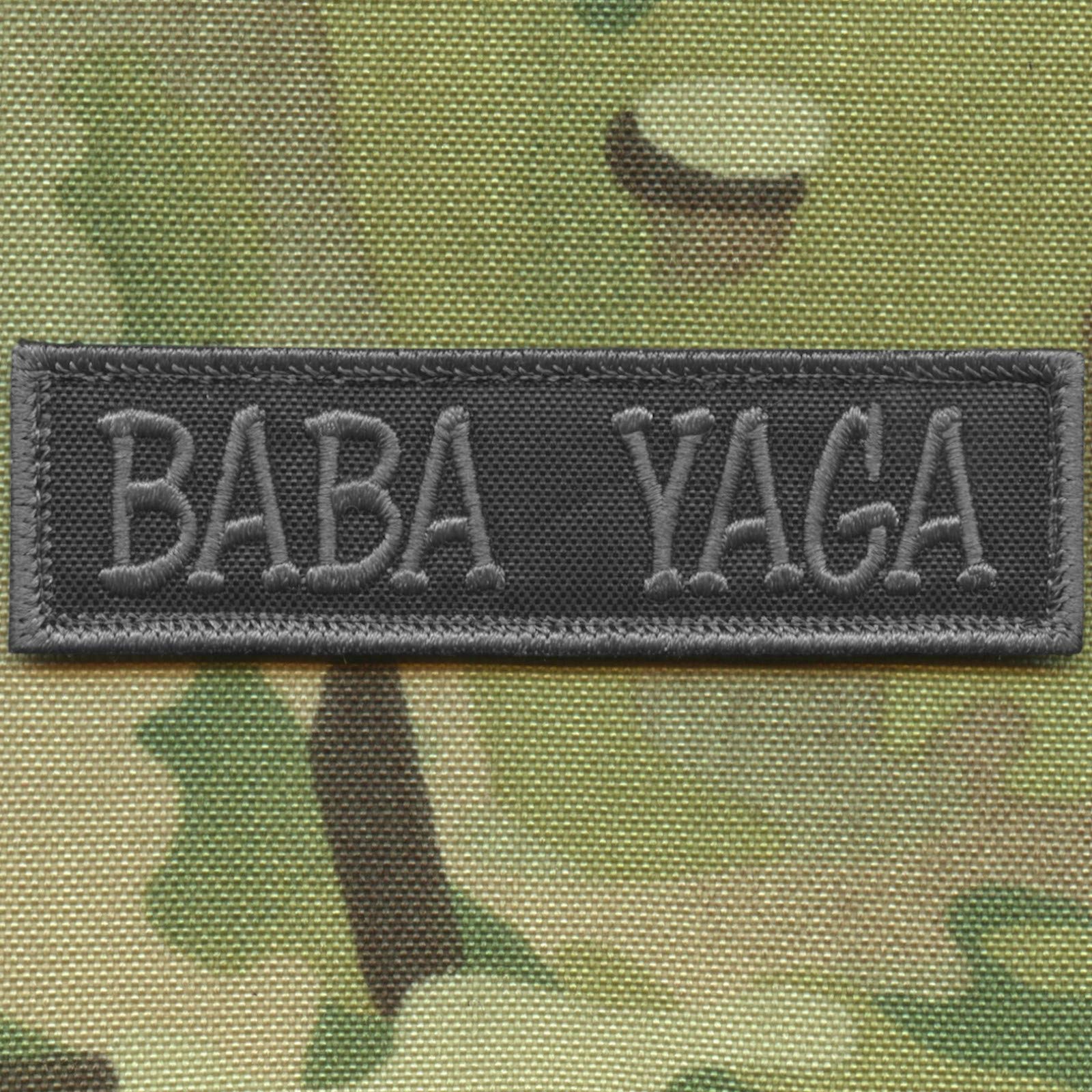 Blackout Baba Yaga 1x3.5 Morale Tactical USA Army Military Fastener Cap Patch