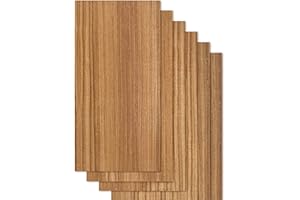 PRO FLEX Proflex Teak Plywood 6pcs, 1/8" x 12” x 24” Real Wood Plywood Sheets Premium “A” Grade with Smooth Sanded Finish, Perfect for Laser Cutting & Engraving, Crafts, and DIY Projects.