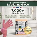 Temple Spring Exfoliating Glove Bamboo Rayon Body Scrubber Pink view 7