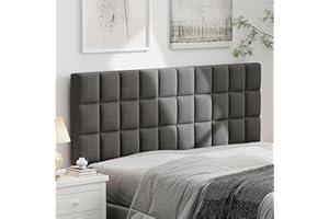 Andeworld Velvet Upholstered Tufted King Size Headboard,Wood Head Board with Metal Legs, Adjustable Height from 42” to 56”, Bed Headboard in Modern Design,Backboard for Bed, Dark Gray