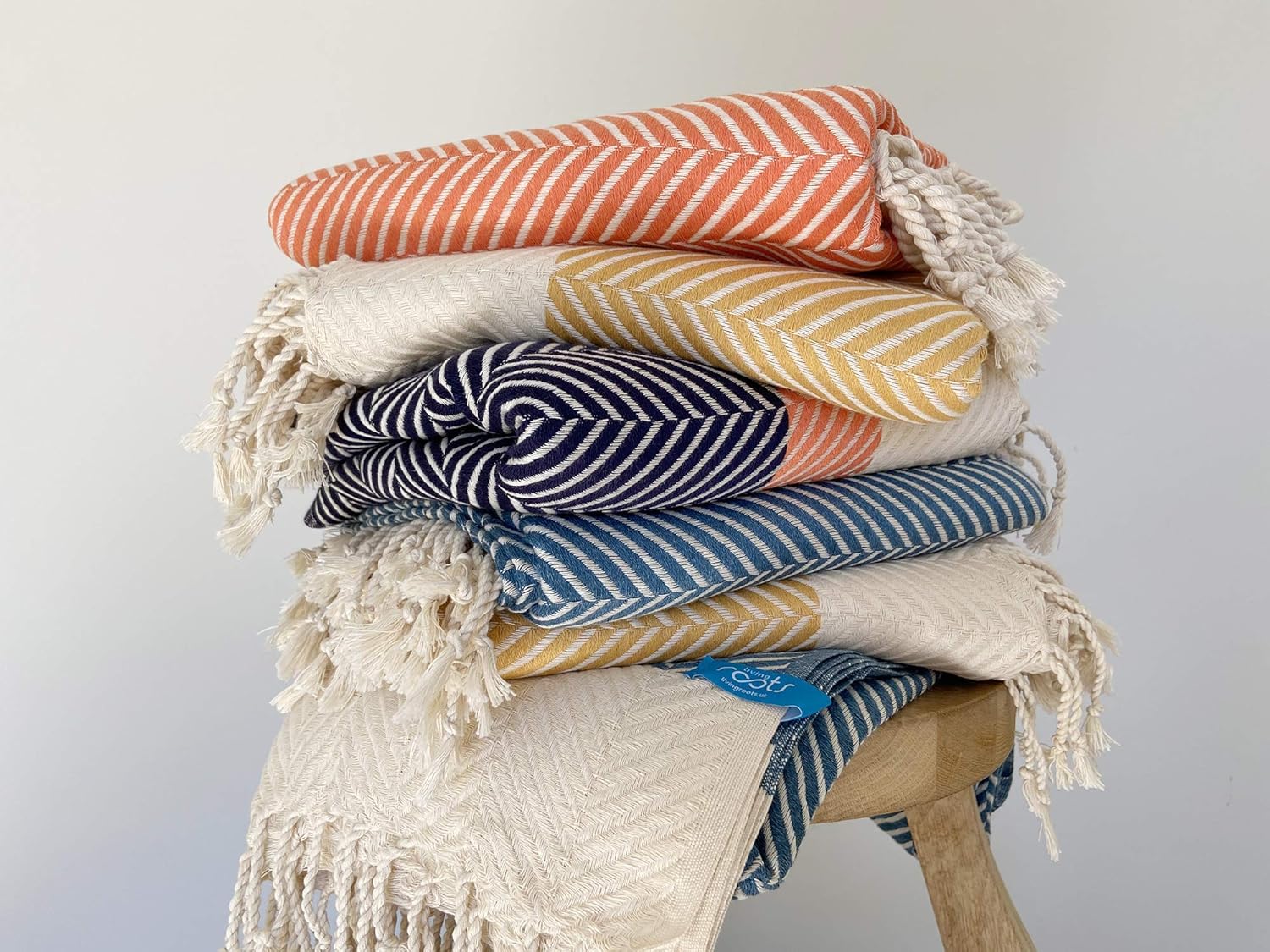 Pure Cotton Herringbone Handmade Throw Blanket Amazon.co.uk Handmade