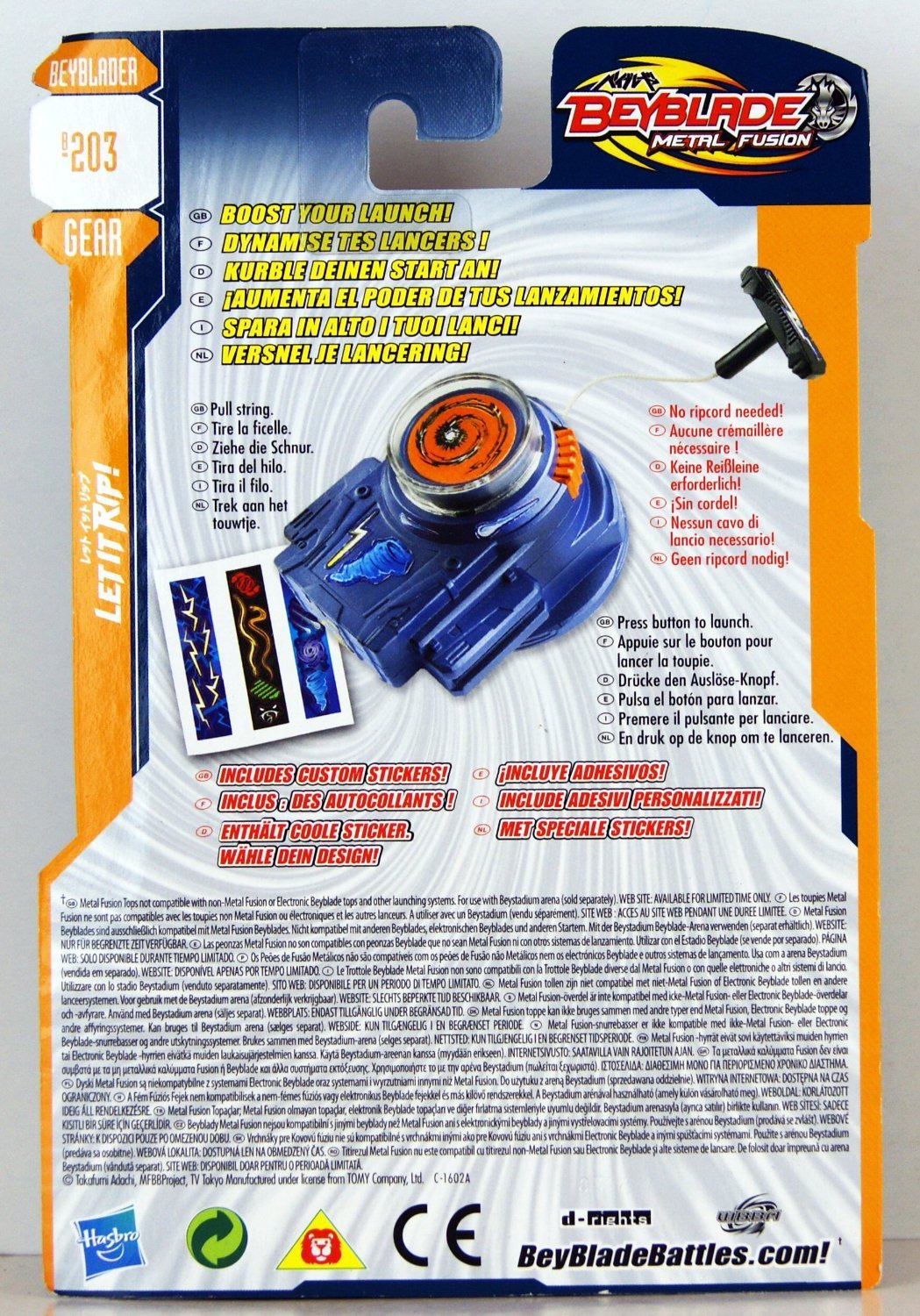 Galleon - Hasbro-Beyblade Metal Fusion Fast Launch Rev Up Launcher