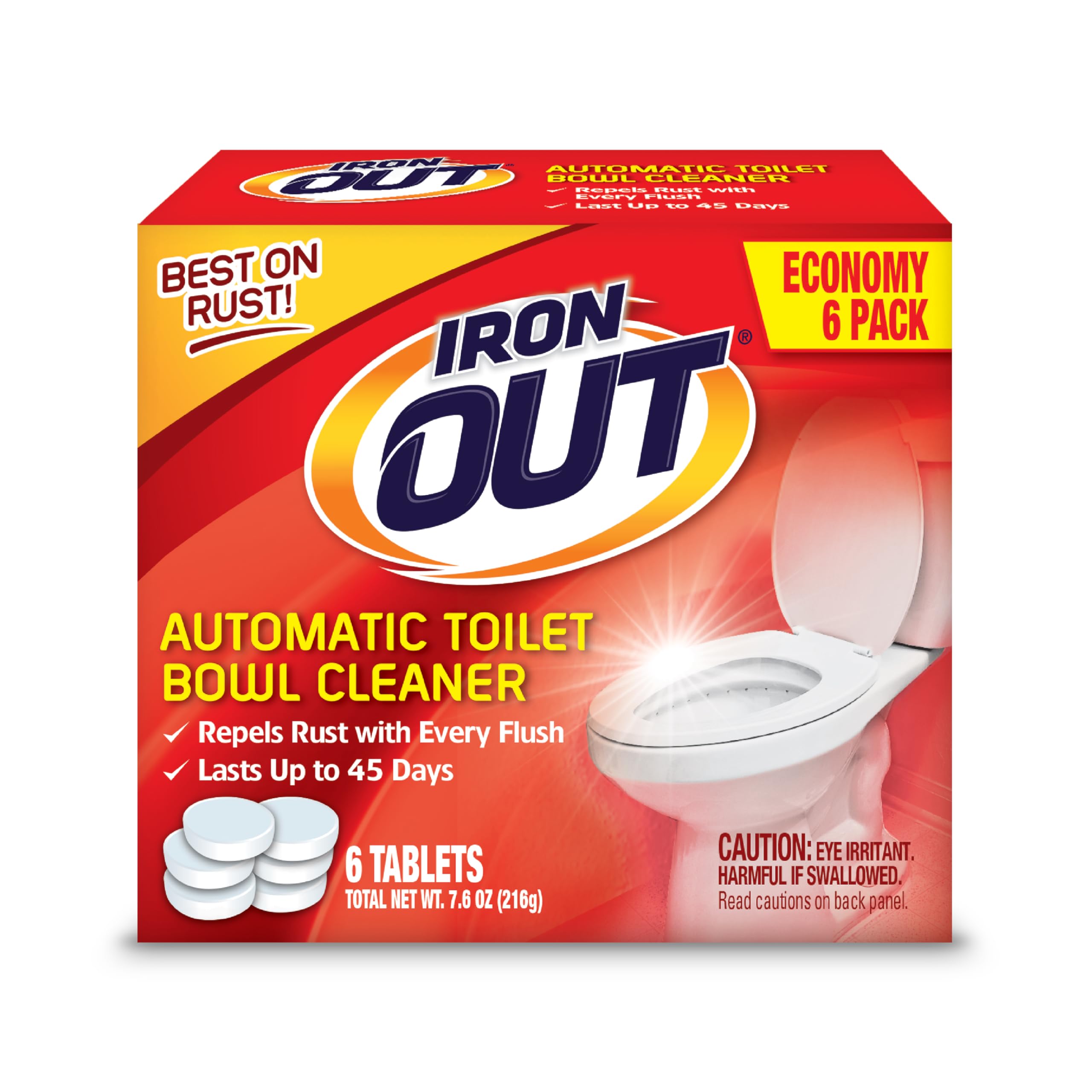 Photo 1 of *MISSING PARTS - See Clerk Notes*
Iron OUT Automatic Toilet Bowl Cleaner Tablets, Helps Remove and Prevent Rust Stains with Every Flush, Lasts up to 45 Days, Made in the USA, 6 Tablets
