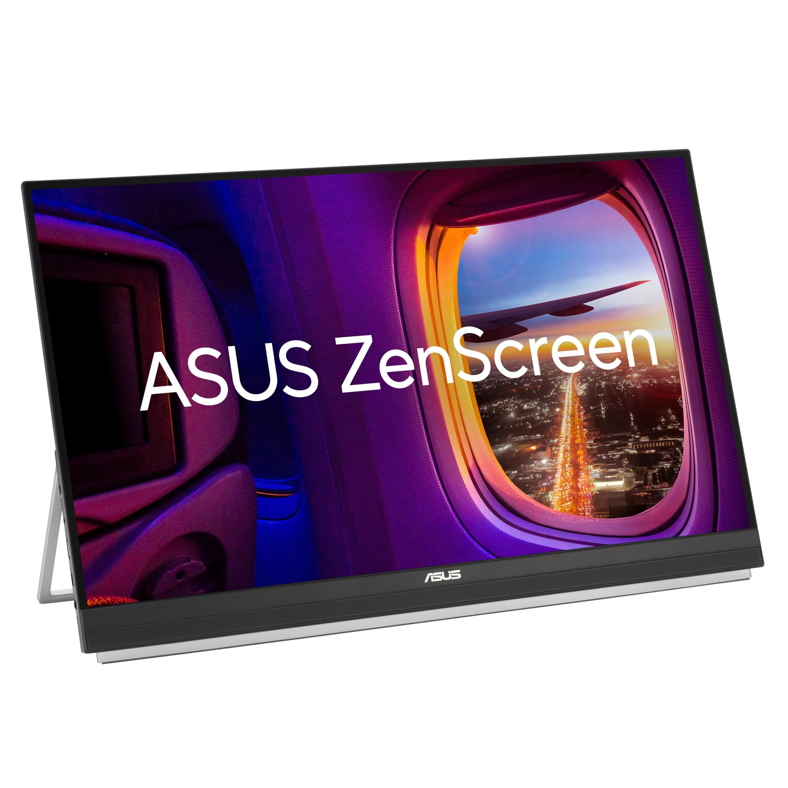 ASUS ZenScreen 27” 1440P Transportable Monitor (MB27ACF) - QHD (2560 x 1440), IPS, 100Hz, USB-C PD 70W, Speakers, Carrying Handle, Kickstand, C-clamp, Sub-woofer, 2.1 Channel Audio, 3 yr Warranty