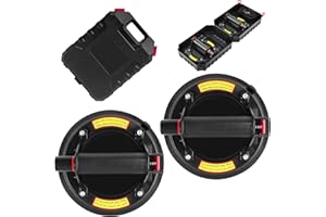 HLOGREE 2 Pack 8" Glass Suction Cup Industrial Vacuum Suction Cup with Handle Heavy Duty Glass Lift, for Move Tiles, Granite,