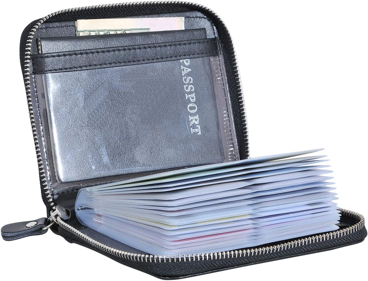 Yuhan Pretty Credit Card Holder Wallet Large Leather Passport Case 42 Card Slots