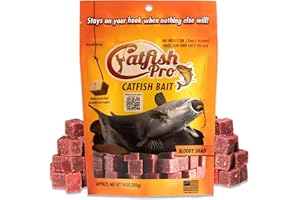 Catfish Pro Catfish Bait - 10oz Bag with 80pcs | Irresistible Scent for Catfish | Mess-Free, Stays On Your Hook When Nothing Else Will | Great for Rod, Reel, Trotline, Jugs & Yoyos Fishing