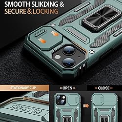 Goodon for iPhone 14 Plus Case with Sliding Camera