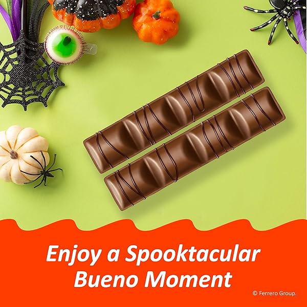KINDER BUENO MILK CHOCOLATE AND HAZELNUT CREAM, 1 PACK, 10 INDIVIDUALLY WRAPPED CHOCOLATE BARS, 7.5 OZ