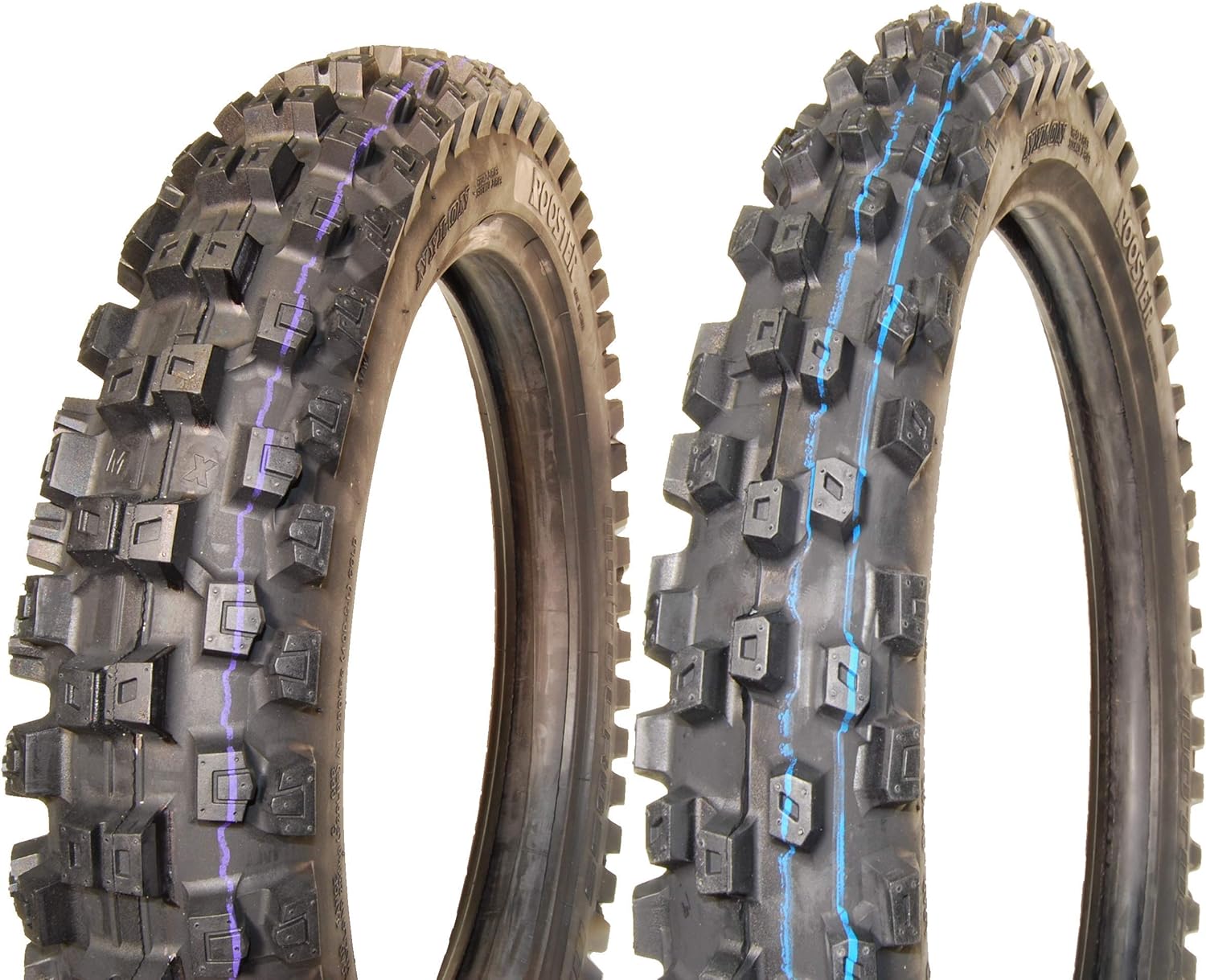 Rooster Tires MX2 70/10019 Front Tire and MX2 90/10016 Rear Tire