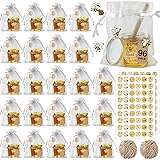 Aliggbent 96 Pcs Honey Jars,Mini Honey Jars Party