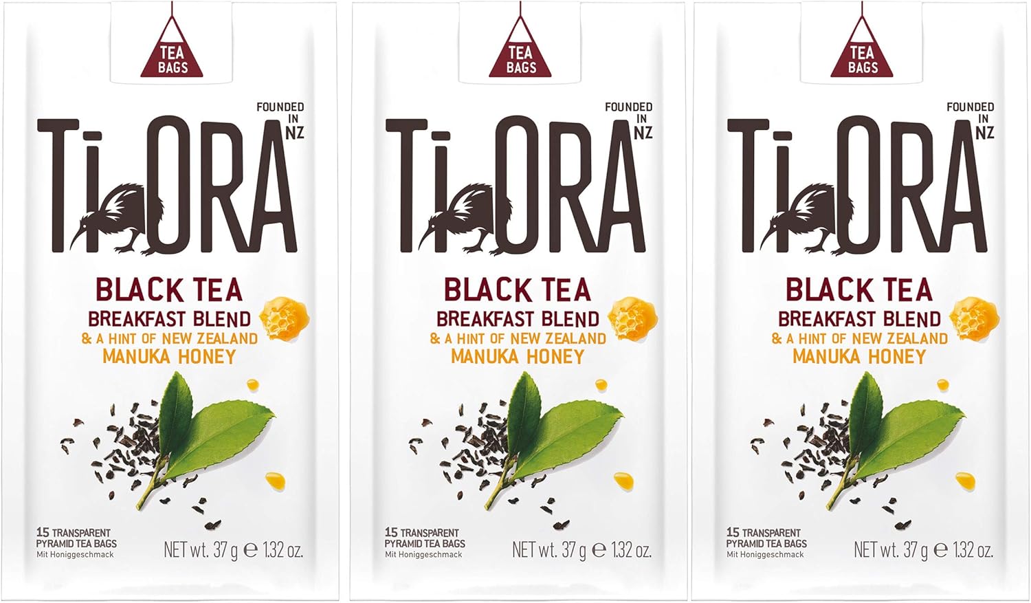 Ti Ora Black Tea, Black Tea, Tea Beverage, 45 Tea Bags, 2.5 g each
