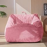 MAXYOYO Bean Bag Chair, Floor Sofa with Handle, Bean Bag Chairs for Adults and Kids, Teens Living Room Bean Bag, Accent Sofa Chair with Pocket for Gaming Reading Relaxing