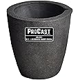 #3-6 Kg ProCast Foundry Clay Graphite Crucible Cup with Pour Spout for Melting Metal, 6kg Big Graphite Crucible, Propane Torch, Melting Furnace Casting Refining Gold,Silver,Copper, Iron,Brass,Aluminum