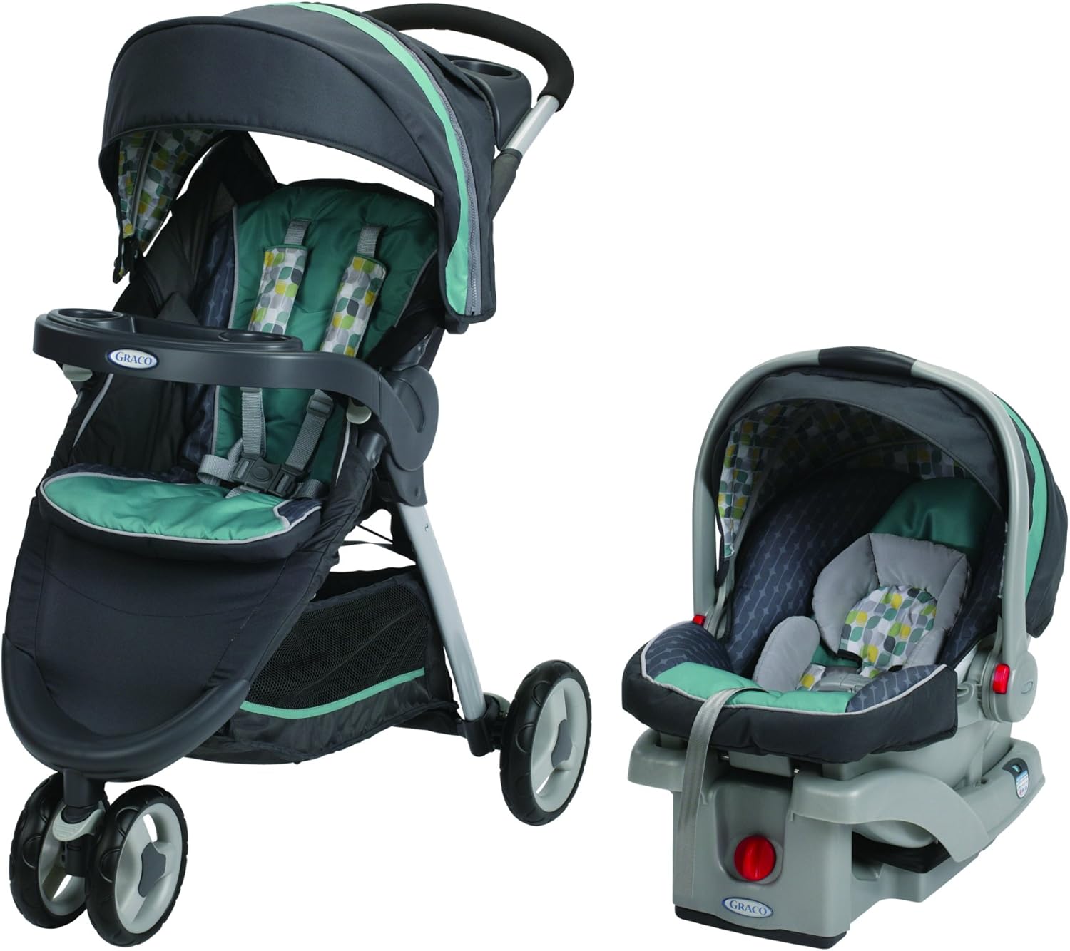 graco fast action fold click connect jogger travel system with snug ride 35 piazza