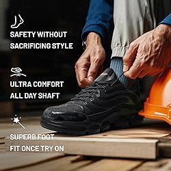 DRRHINO Steel Toe Shoes for Men Women Lightweight