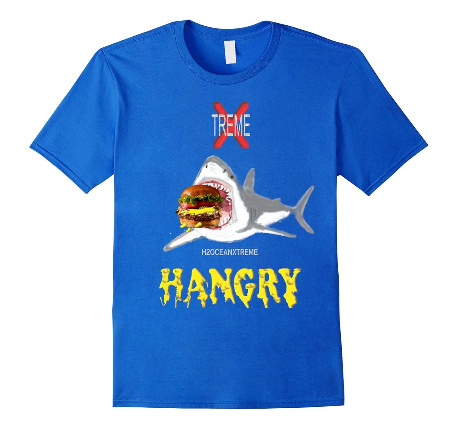 Xtreme Hangry White Shark T-Shirt-ANZ