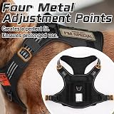 rabbitgoo Dog Harness Medium No Pull Molle Reflective Padded Vest Black view 7